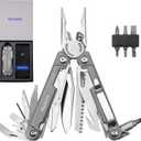 ROCKTOL Multitool Pliers, EDC Multitool Pocket Knife VG10 Blade, 27-in-1 Multi-tool with Titanium-plated Handle, Precision Screwdriver, Gut Hook for Hunting, Backpacking, Hiking, Camping, (Gen-R)