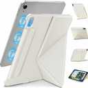 for iPad Air 11 Inch Case M4/M3/M2(2026&2025&2024) Slim Powerful Magnetic iPad Air 5/4th Case 10.9 Inch,4 Standibg Angles,Vertical Stand Cover,with Auto Wake/Sleep and with Pencil Holder-White