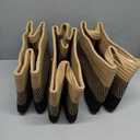 Storage Basket for Organizing, Woven Baskets for Storage, Rectangle Decorative Baskets for Shleves, Closet, Toys, Books, Nursery Organizer Bins - Pack of 3