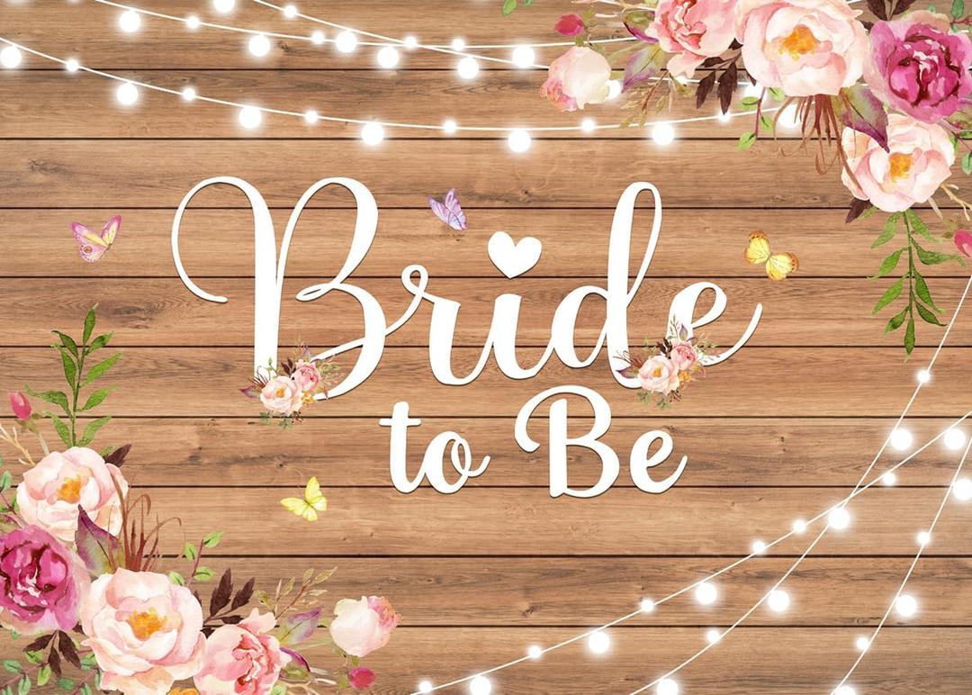 8x6ft Bridal Shower Backdrop Bride to Be Backdrop Wedding Shower Decorations Background F201