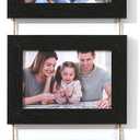 4x6 Wall Hanging Picture Frames, Black 3 Opening Collage Photo Frames.