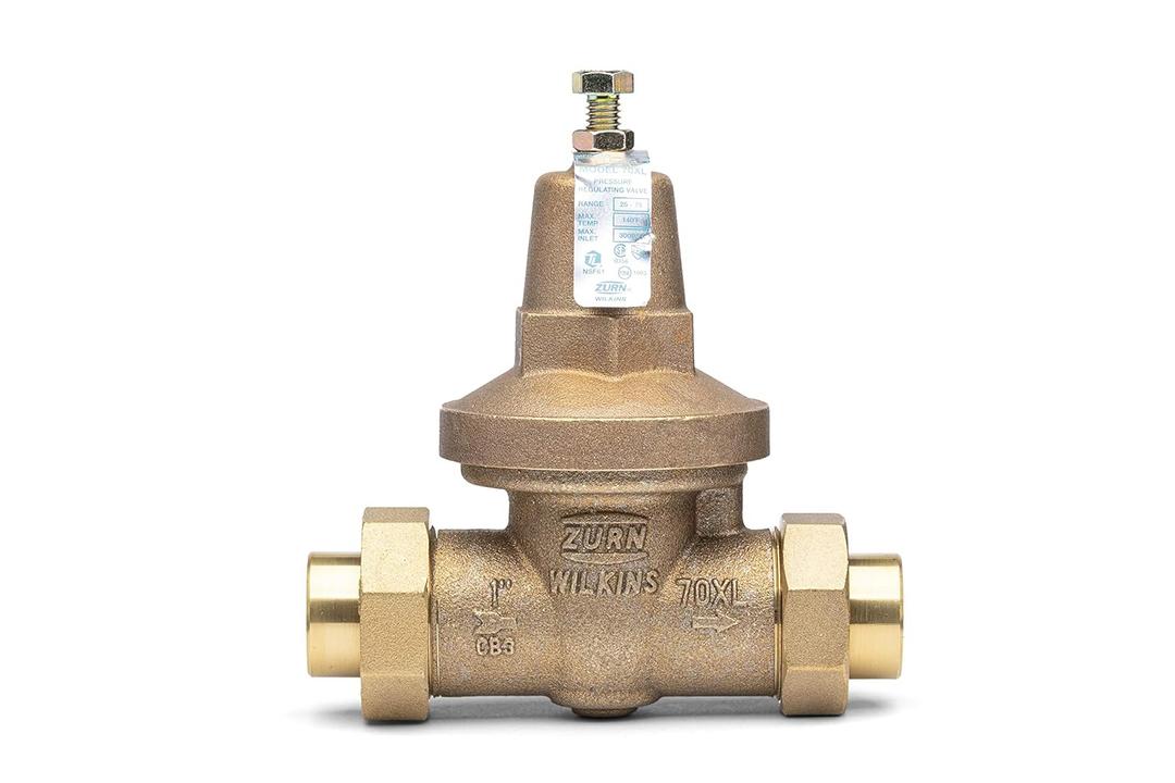 Zurn Wilkins 1-70XLDUC 1" 70XL Pressure Reducing Valve with Double Union FNPT Connection and FC (Cop/ Sweat) Union Connection