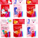 SUNCOLOR 28 Pack Valentines party favors for Kids School Classroom Exchange - Complete Non-Candy Kit with Cards, Activity Books, Stamps, Markers & Goodie Bags