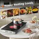 2 Burner Electric Cooktop - 12 Inch Electric Stovetop Built-in & Countertop 2000W, 120V Portable Two Burner Radiant Electrical Cook Top Sensor Touch Control, Timer, Safety Lock, 110V Plug in