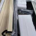 King Size Bed Frame and Headboard,Vertical Channel Tufted Wingback No Box Spring Needed, Mattress Foundation, Easy Assembly, Beige