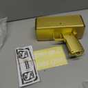 Alagoo Super Money Guns Paper Playing Spary Money Gun Make it Rain Toy Gun, Handheld Cash Gun Fake Bill Dispenser Money Shooter Toy(Metallic Gold)
