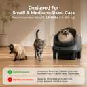 HHOLOVE Self Cleaning Litter Box, Open Top Automatic Litter Box, Safety Sensors Protection, App Control for Multiple Cats, Odor Control Includes 1 roll Liner, Large Waste Bin (Matte Gray)
