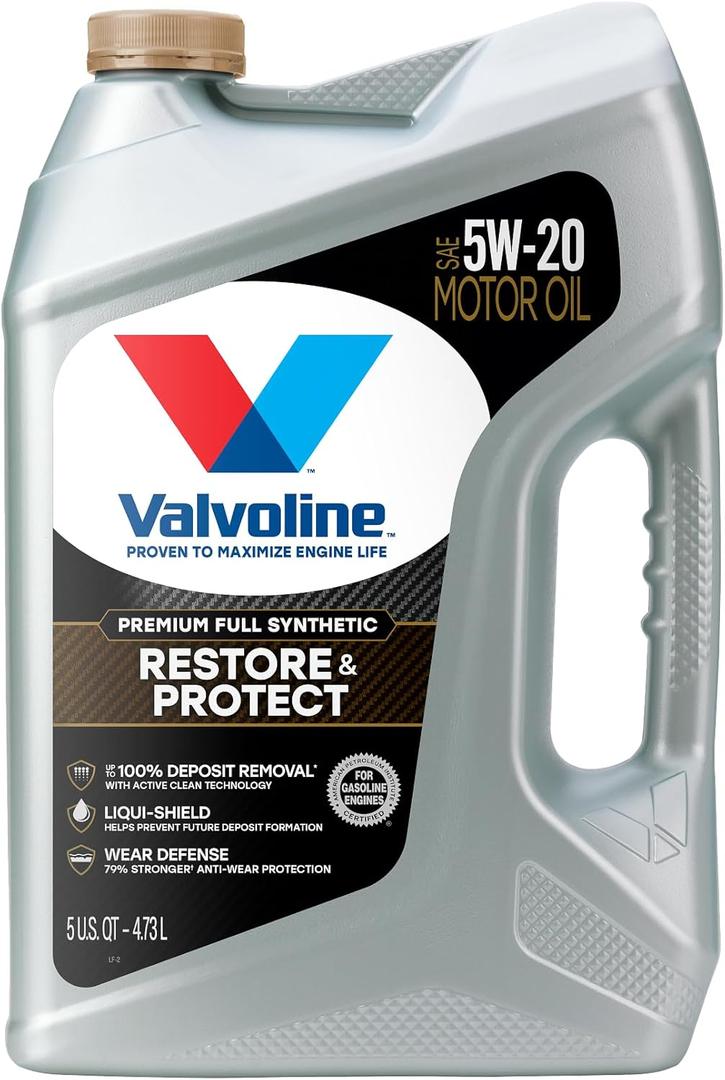 Valvoline Restore & Protect Full Synthetic 5W-20 Motor Oil 5 Quart