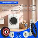 WED8300SW0 Dryer Repair Kit Drum Roller, idler Pulley, Belt Compatible with Whirlpool WED5500XW0 WED9400SB0 WED9400SW2 WED9200SQ0 WED9400SW0 WED5100HC0 WED9150WW0 MEDC465HW0 WED9200SQ1 WGD9200SQ0