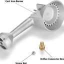 High Pressure Cast-Iron Propane Burner Head, Propane Cooking Burner with 20 PSI Adjustable High Pressure Propane Regulator with Hose and Brass Fitting, Quemadores De Gas propano for Outdoor Cooking