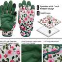 Thorn Proof&Puncture Resistant Gardening Gloves with Grip,Garden Glove for Women, Leather Yard Work Gifts (Medium, 1 Pair Per Pack-green+2florals)