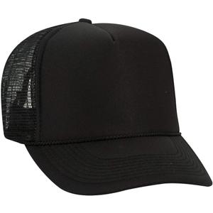 OTTO Wholesale Cap 39-165 Mesh Back Trucker Hats (24 Hats) - Adjustable One Size Fits Most, Black (Black)