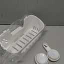 LEVERLOC Shower Caddy Suction Cup, Shower Organizer Removable Bathroom Shelf, Storage Suction Powerful Max Hold 22lbs Bathroom Caddy Waterproof Holder, White