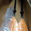 OCEANBROAD Kayak Paddle 90.5in/ 230cm Alloy Shaft Kayaking Boating Canoeing Oar with Paddle Leash 1 Paddle, Orange