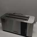 Mueller UltraToast Full Stainless Steel Toaster 4 Slice, Long Extra-Wide Slots for Bagels and Waffles, 6 Browning Levels, LED Display, Cancel/Defrost/Reheat Functions & Removable Tray, Kitchen Gadgets