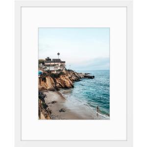 Frametory 16x20 Frame with Mat for 11x14, Real Glass, White | Display 11x14 Picture with Mat or 16x20 Photo Without Mat, Shatter-Resistant Glass, Pre-Installed Wall Mounting Hardware