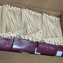Ball End Bamboo Picks 6 Inch, 2400-Count Bulk Case, 24 Packs x 100, Decorative Appetizer Picks and Cocktail Skewers for Sliders, Sandwiches, Charcuterie and Catering
