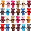 36 Packs 4.7 Inch Mini Teddy Bear Toy Plush Stuffed Bear Doll for Keychain Craft DIY Accessory Birthday Gifts Party Favors Supplies, 12 Colors