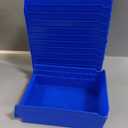 Akro-Mils 30150 Plastic Shelf Bins, Heavy Duty Storage Bins for Garage, Closet, and Drawer Organization, 12" x 8" x 4", Blue, 12-Pack