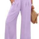 ANRABESS Womens Pants Wide Leg High Waisted Palazzo Pants Summer Flowy Beach Lounge Casual Trousers with Pockets