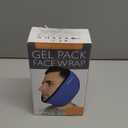 LotFancy Face Ice Pack Wrap for TMJ, Wisdom Teeth, with 4 Reusable Hot Cold Therapy Gel Packs, Pain Relief for Head, Oral and Facial Surgery, Dental Implants, Blue (Blue(one Size Fits Most))