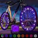 Activ Life 2-Tire Pack LED Bike Wheel Lights with Batteries Included, Get 100% Brighter and Visible from All Angles for Ultimate Safety and Style (Purple)