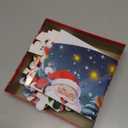 72 Pieces Shimmery Jumbo Christmas Floor Puzzle for Girls 3-5 4-6 Age Floor Puzzles for Boys and Girls Large Round Floor Jigsaw Puzzles (Christmas)