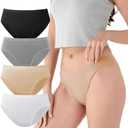 DAVID ARCHY Womens Underwear, Bamboo Rayon Underwear Panties Moisture Wicking Panties, Soft Breathable, 4 Pack Size L