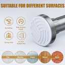 Ausemku Shower Curtain Rod 32-80 Inch Adjustable - 1 Inch Diameter Heavy Duty No drill Spring Tension Shower Rod, Non-Slip Rustproof Telescopic Rod for Bathroom, Nickel