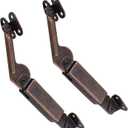 T Tulead Spring Lid Support Left Right Lid Support Down Hinge Red Bronze Iron Support Box Cabinet Hardware Pack of 2 with Mounting Screws