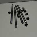 12 Pcs Metal Adjustable File Cabinet Rails Set Include 8 Hanging File Rail Clips 4 Cabinet Dividers Bars Suitable for Cabinets with Drawer Thickness Less Than 1/8 Inch(Black,10-18 Inch)