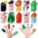 20 Pcs Passover Felt Finger Puppets Kit Passover Storytelling Role Play Finger Puppet Felt Ten Plagues Hand Puppet for Jewish Holiday Learning Storytelling Activities Pesach Seder Passover Christian