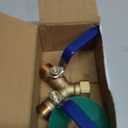 Brass Hose Splitter 2 Way Heavy Duty Garden Hose Splitter with 304 Stainless Steel Long Handle Outdoor Full Flow Hose Splitter Connector Brass Y-Valve Water Garden Hose Adapter 3/4" GHT Threads