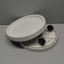 Plant Caddy Heavy Duty 13inch Plastic Round 2Pack Plant Dolly with Lockable Wheels Plant Stand Mover Indoor Outdoor for Planter Flower Potted Displaying (White)