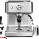 Gevi EzBru 1000 58mm Commercial Espresso Machine | PID & NTC Temp Control, 4 Adjustable Shot/Temp, Powerful Steam Wand & Barista Kit for Home & Caf