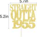 Gold Straight Outta 1955 Cake Topper, Happy 71th Birthday Cake Topper, Cheer 71th Cake Topper 71 and Fabulous Cake Decoration, 71th Birthday/Wedding Party Decoration