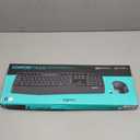 Logitech MK345 Wireless Keyboard and Mouse Combo with Palm Rest, 2.4 GHz USB Receiver, Compatible with PC, Laptop, Black