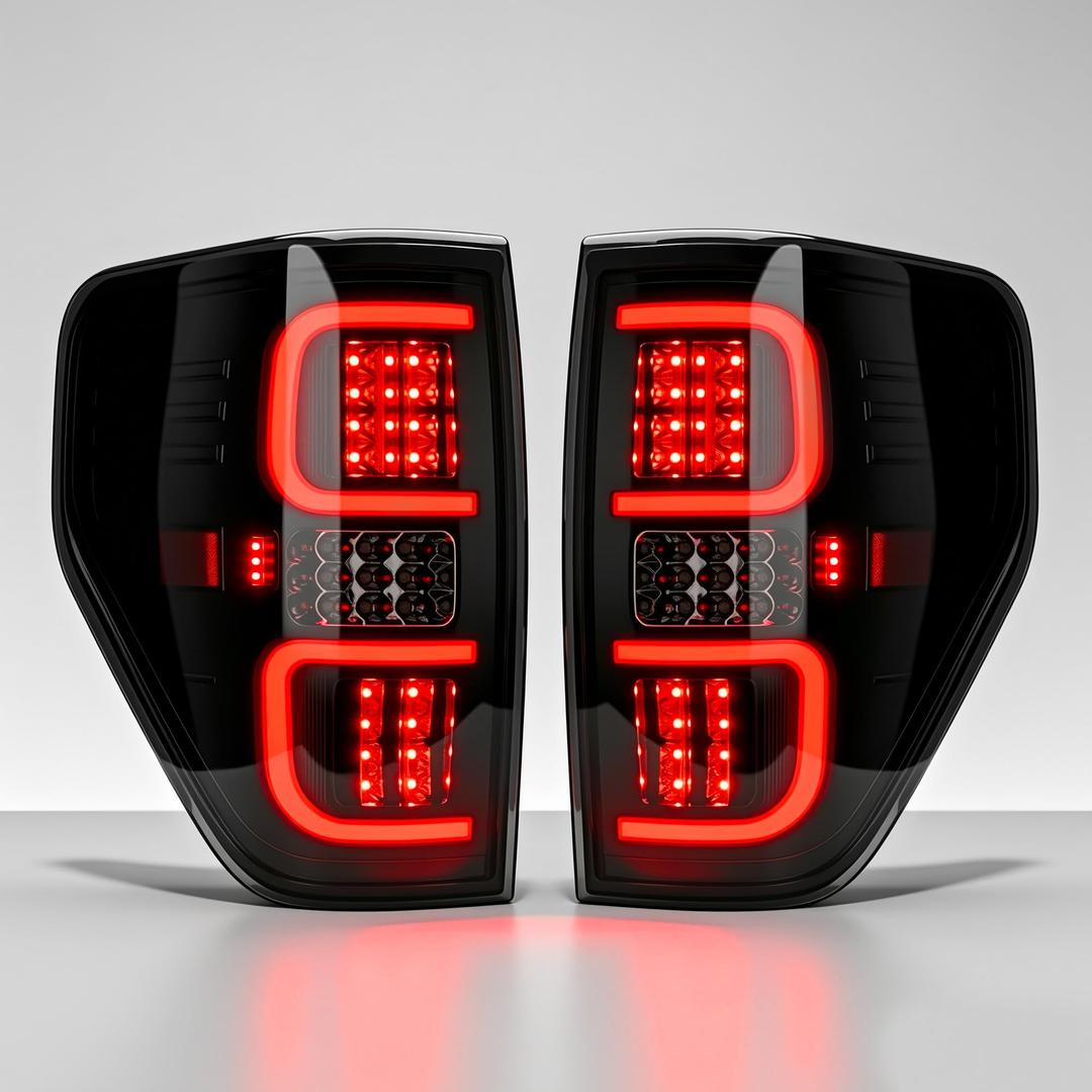 OKSIWA LED Tail Lights for 2009-2014 Ford F150,Plug and Play,Smoked Lens