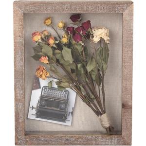 Shadow Box Rustic Picture Frame 16x20 Natural Wood Display Case for Memorabilia, Awards, Medals, Photos - Barnwood