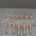 2.5ml 11 PCS Empty Lip Gloss Tubes with Wand Lip Gloss Containers Cute 0.08oz Clear Refillable Lipgloss Making Supplies Kit for DIY Makeup+ 2pcs Syringes (Pink)