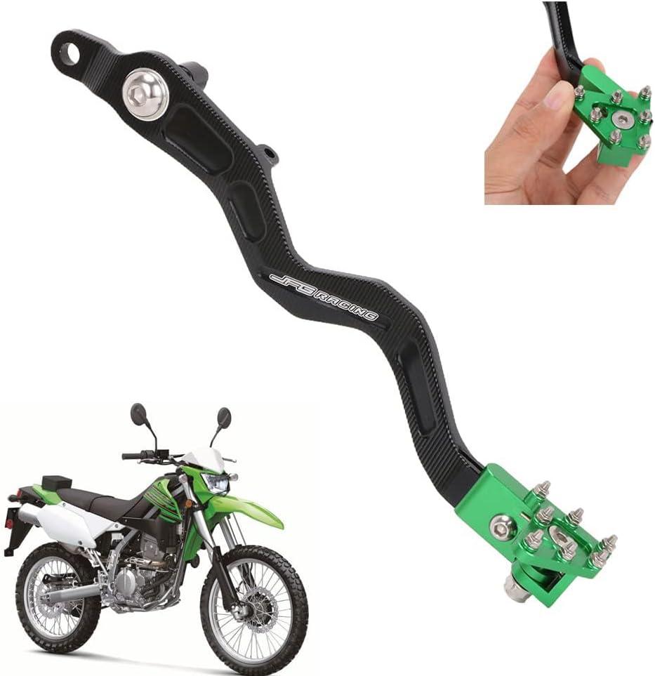 JFG RACING Motorcycle Folding Rear Brake Pedal Foot Lever CNC for KLX300R KLX250/D-TRACKER 2001-2020 KLX300 2021 KLX300SM 2021 Dirt Bike Green