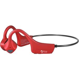 QAZITV Bone Conduction Headphones Bluetooth Open Ear Earbuds Wireless Headset Bluetooth Titanium Lightweight Waterproof for Workout Running Hiking Walking Bicycling (Red)