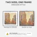 Homeforia 24x24 Picture Frame Black, High End Metal 24 x 24 Large Square Poster Frame Matted to 20 x 20 in Photo, 24by24 Thin Black Frames with Mat 20x20 inch Print, Tempered Glass, Wall Kit, Set of 1