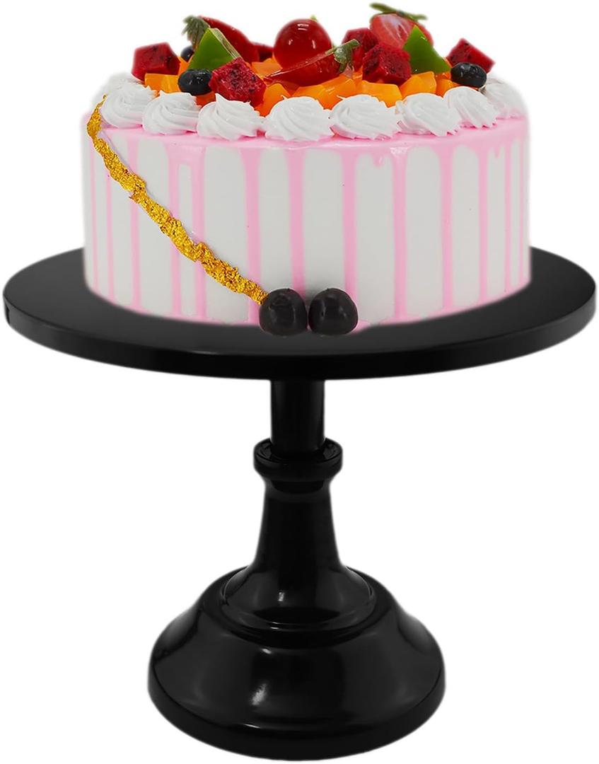 Grand Baker Cake Stand 10 inch Wedding Cake Tools Adjustable Height Fondant Cake Display Accessory for Party bakeware (Black) (Black)