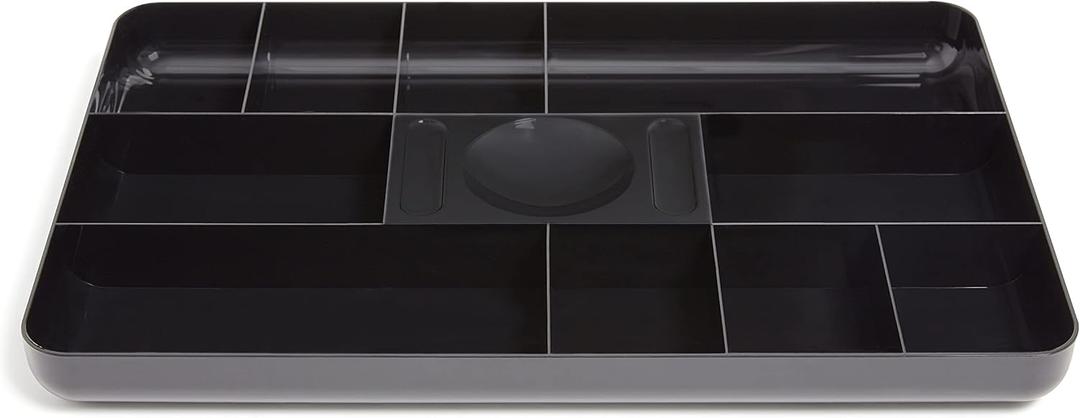 TRU RED Staples TR55350 13-Compartment Plastic Drawer Organizer, Black (TR55350)