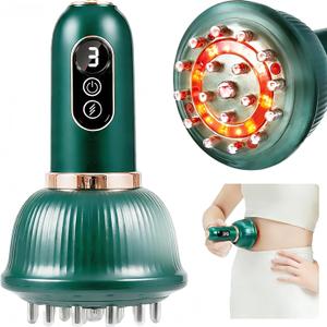 DiDEER Lymphatic Drainage Massager & Anti Cellulite Massage Tool, for Legs, Arms & Belly, Body,Helps Reduce Stretch Marks & Cellulite,With Microcurrent, Light Heat & Vibration - Body Sculpting Machine (Green)