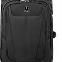 Travelpro Maxlite 5 Softside Expandable Luggage with 4 Spinner Wheels, Lightweight Suitcase, Men and Women, Black, Compact Carry-on 20-Inch