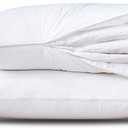 Three Geese Adjustable Layer Goose Feather Pillow,Assemblable Bed Pillow,100% Soft Cotton Cover,Good for Side and Back Stomach Sleeper, Standard/Queen Size,Packaging Include 2 Pillows.