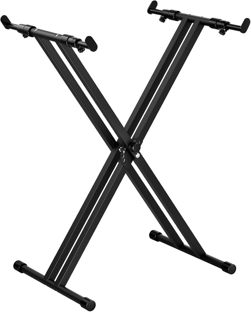 Double-X Keyboard Stand, Portable Digital Piano Stand,Adjustable keyboard Music Stand for 54-88 key Electric Pianos