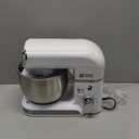 Kitchen in the box Stand Mixer,3.2Qt Mini Electric Food Mixer,6 Speeds Portable Lightweight Kitchen Mixer for Daily Use with Egg Whisk, Dough Hook,Flat Beater (White)